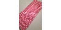 Checkered Pink Pattern  Paper Straw click on image to view different color option